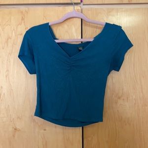 Dark teal v neck